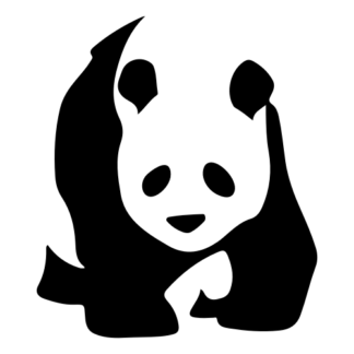 Realistic Giant Panda Decal (Black)